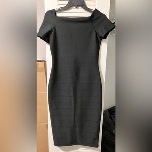 Zip Back Black Bodycone Dress